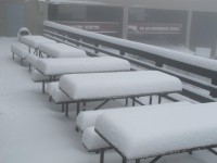 9" on the tables at the Shavers Center.