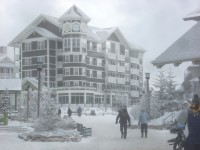 The plaza on a snowy day (file photo by hawes spencer)