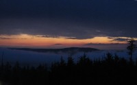 Snowshoe sunrise at 6:27am on Sunday, August 23.